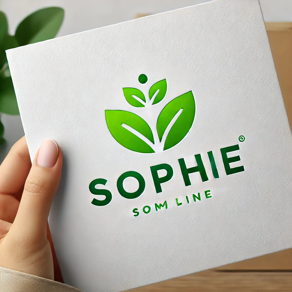DALL·E 2024-07-04 11.58.51 - A fresh and bright logo for Sophie, with a clean and modern design, using green as the main color. The logo should be abstract and symbolic, without a